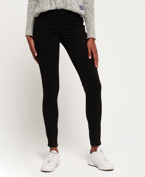 Superdry Alexia Jeggings Női Farmer Fekete | ZLXJQ2897